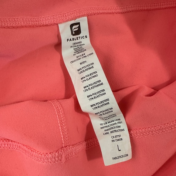 Bright Pink Fabletics Cropped Half Length Leggings - Picture 2 of 6